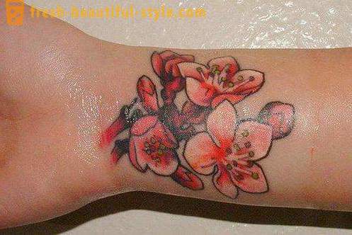 Λουλούδι τατουάζ στον καρπό για τα κορίτσια. αξία