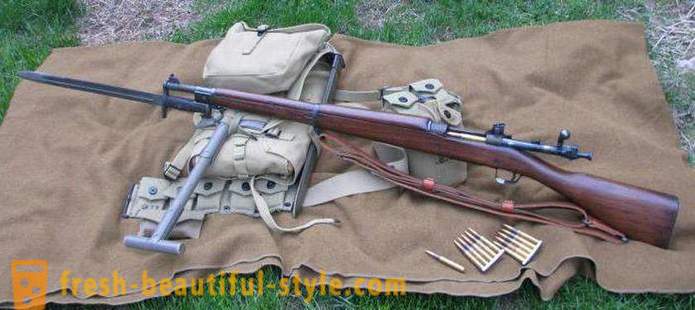 American όπλα του Β 'Παγκοσμίου Πολέμου και μοντέρνα. Αμερικανική τουφέκια και πιστόλια