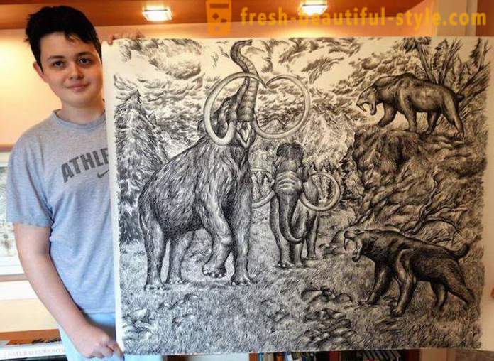Σερβική έφηβος αντλεί εκπληκτικά πορτραίτα των ζώων με τη βοήθεια ενός μολυβιού ή στυλό
