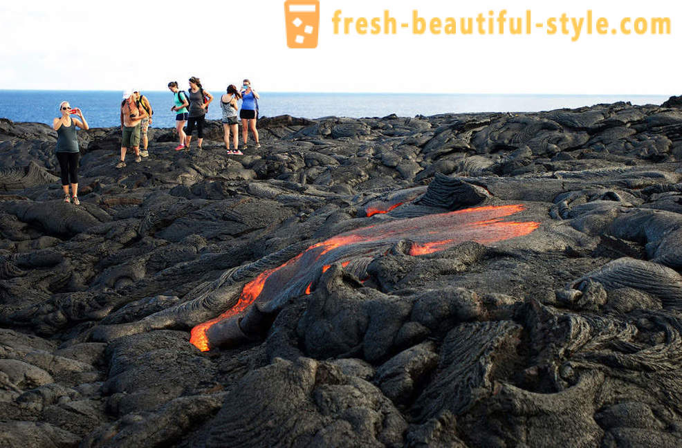 Ηφαιστειακή ροές λάβας από Kilauea Χαβάη
