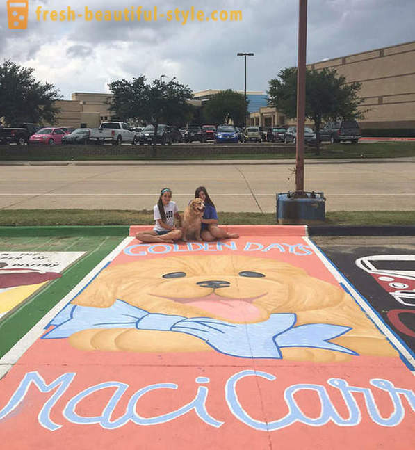 Αμερικανούς φοιτητές είχαν τη δυνατότητα να ζωγραφίσει το δικό του χώρο στάθμευσης