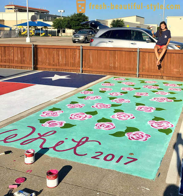 Αμερικανούς φοιτητές είχαν τη δυνατότητα να ζωγραφίσει το δικό του χώρο στάθμευσης