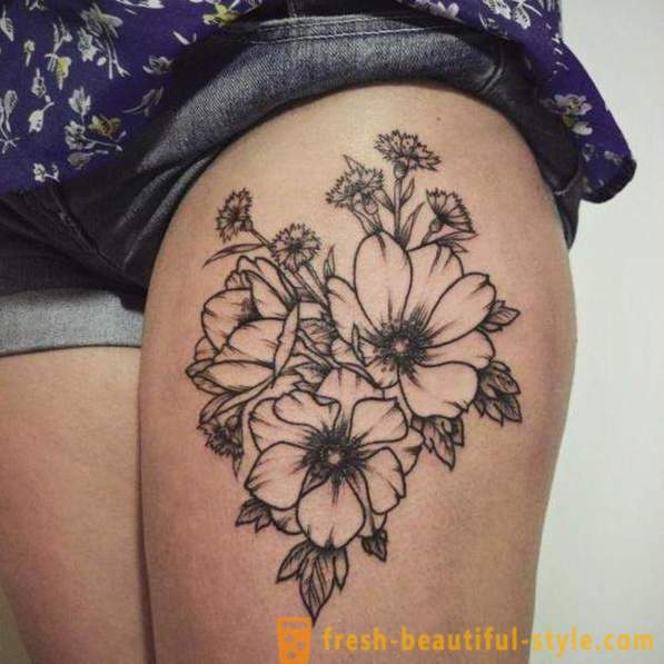 Λουλούδι τατουάζ - το πρωτότυπο τρόπο έκφρασης