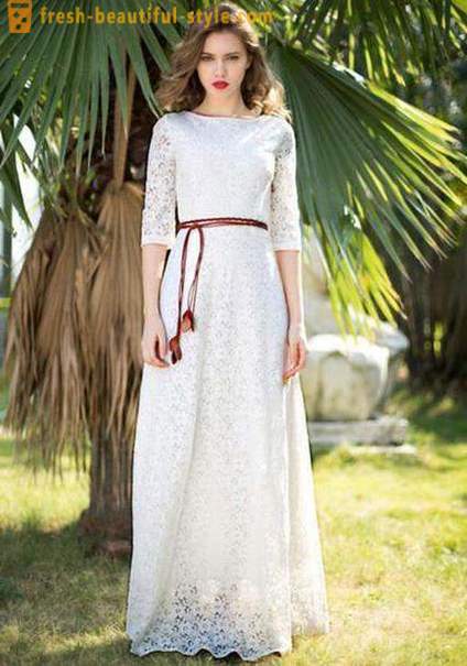 Μακρύ λευκό φόρεμα - ένα ειδικό στοιχείο της ντουλάπας των γυναικών