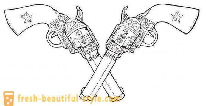 Τατουάζ «όπλο» - μια δημιουργική σκίτσο για την γενναία και τολμηρή